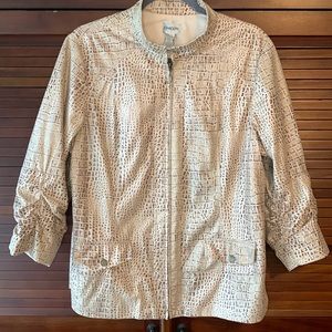 Chico’s lightweight Crocodile print Jacket 3